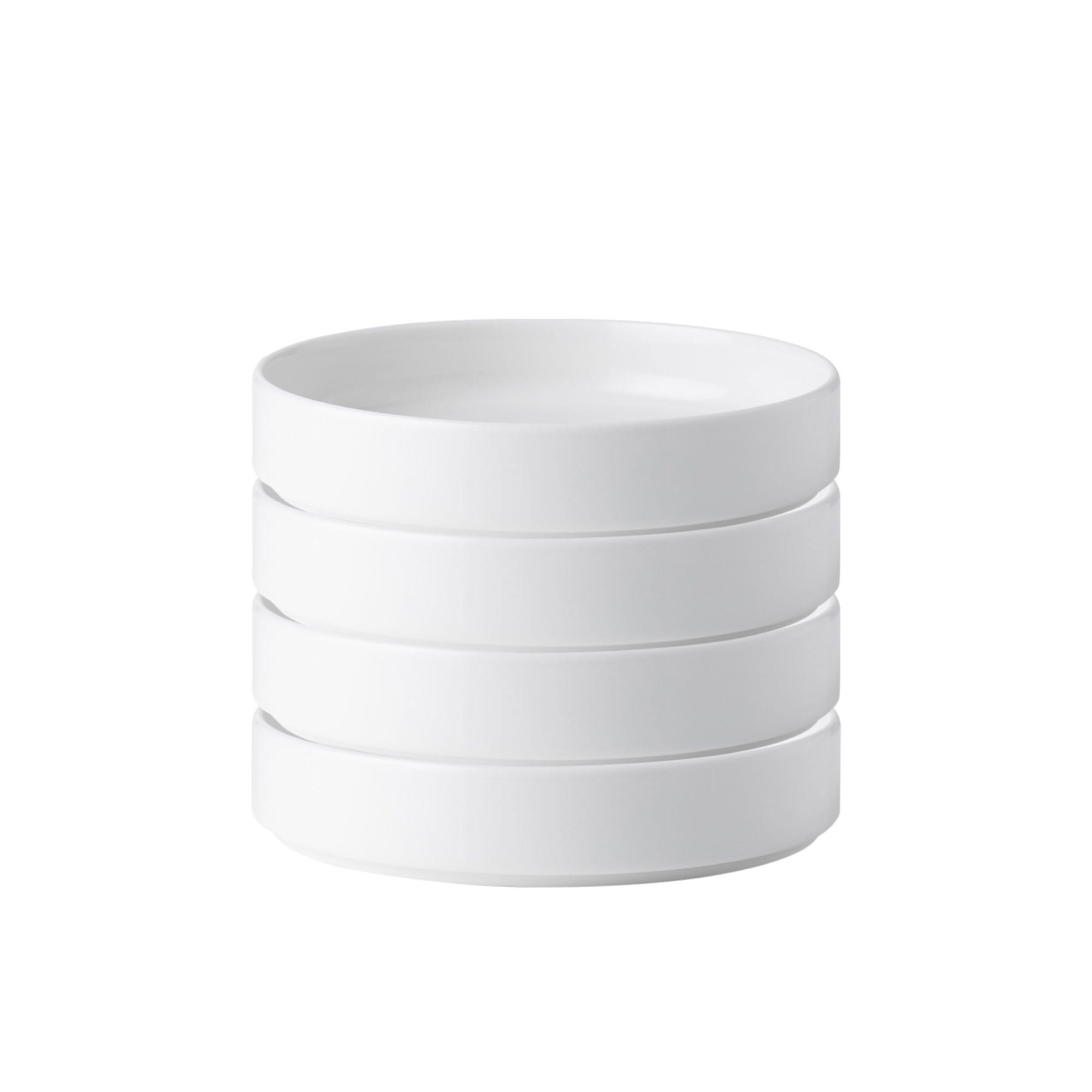 Noritake Stax White Deep Plate 19cm Set of 4 | Kitchen Warehouse